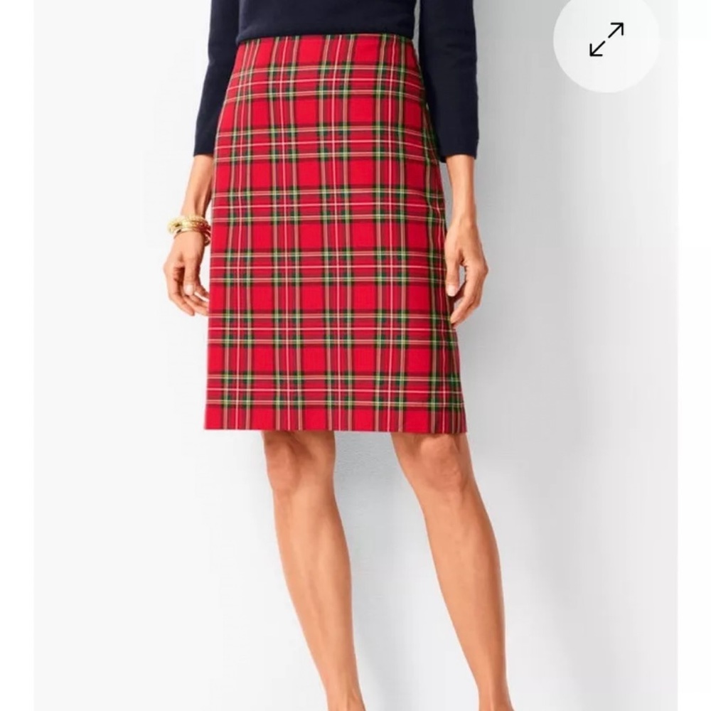 Talbots Red Plaid Skirt